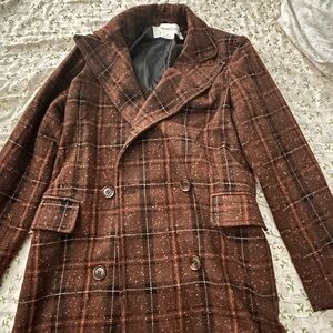 NWT Treasure and Bond Double Breasted Plaid Coat from Nordstrom